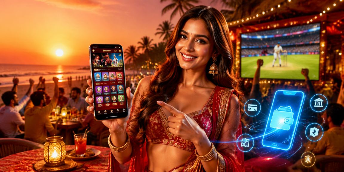 VIP member enjoying mobile payment options on Goa beach
